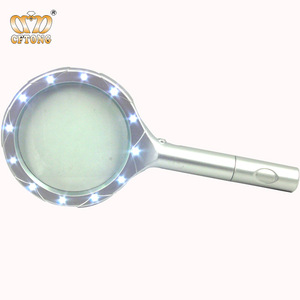 12 leds light high quality plastic precision magnifying lamp