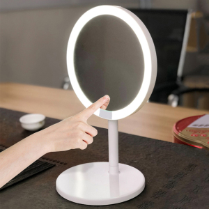 120 Degree Rotating 3X Magnification Touch Screen Round Beauty Make Up Tool Cosmetic Makeup Mirror with LED Light