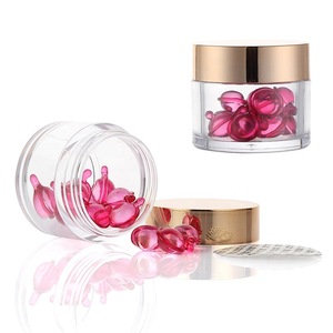 1oz 2oz PS Custom Cosmetic Small Empty Cream Container Plastic Cosmetic Jar for  Cream Cosmetic Container and Packaging