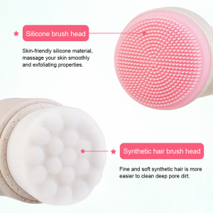 2020 wheat straw degradable eco-friendly facial cleansing brush cheap price pore brush