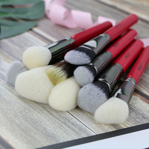 BEILI  FBS28 USA FREE SHIPPING Premium Red 28Pcs Cosmetic Tool Professional Wood Handle Best  Makeup Blending Brushes Set