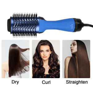 Cepillo Private Label Flat Iron 1000W Electric Comb One Step Hair Dryer Fast Hair Straightener Brush 110 220V Hot Air Brush