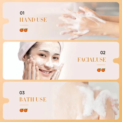 Custom Logo Private Label Brightening Whitening Handmade Deep Cleansing Vitamin C Soap for Face Body Skin