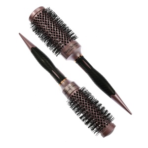 Customized logo provide salon tools professional  round ceramic and ionic thermal hair brush