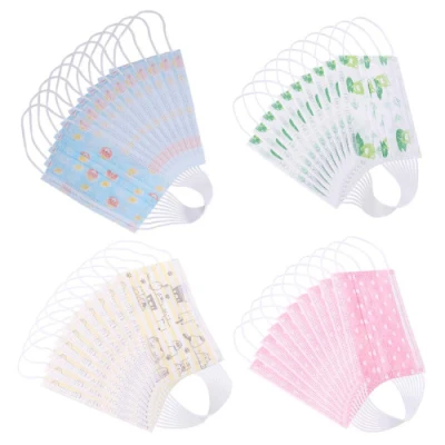 Disposable Colorful Fashionable 3ply Non Woven Earloop Respirator Protective Face Mask CE