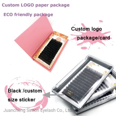 Easy Fans Individual Lashes Makeup Eyelashes with Logo Package Box