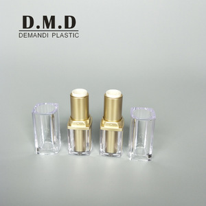 Empty plastic transparent lipstick tubes / clear lipstick tube packaging