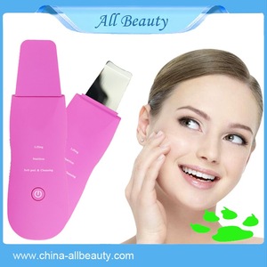 face home use mini ultrasonic skin scrubber device/ scrubber facial clean /absorb /repair skin care machine