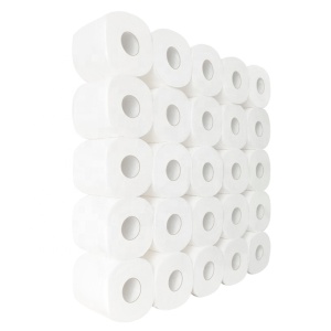 Factory  toilet paper packaging paper towel recycled pulp embossing toilet roll OEM