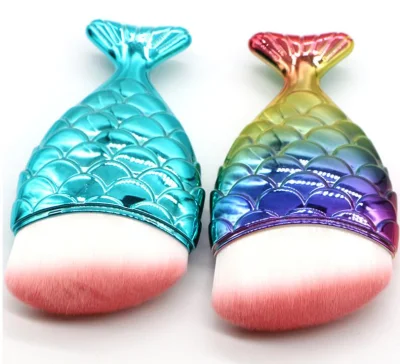 Fish Shape Colorful Makeup for Face Foundation Brushes