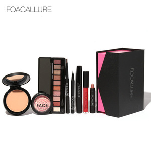 Focallure Cosmetic Product Face Powder Eyeliner Pencil Gel Lipstick Lip Gloss Mascara Eyeshadow Makeup Set