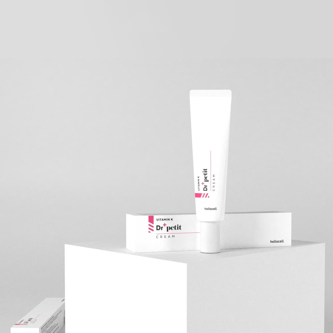 Hellocell vitamin K cream for bruise care, dark circles