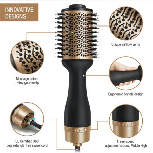 Home Hair Dryer Hot Comb Electric Secador De Cabelo 5 In 1 Curling Iron Brush Planchas Para El Cabello Hair Straightener Curler