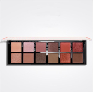 Hot Selling Portable Transparent lid matte shimmer 12 color Eyeshadow Palette