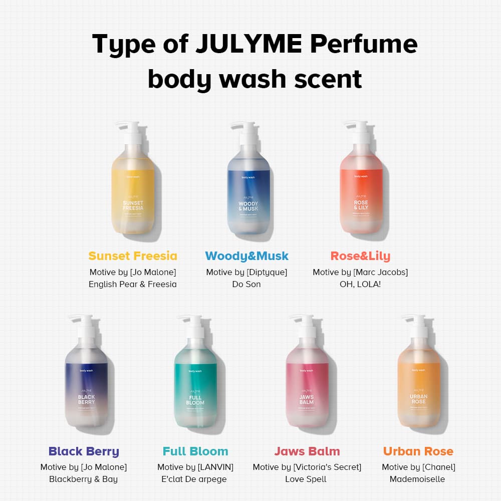 [JULYME] Perfume Body Wash 7 TYPES 500ml