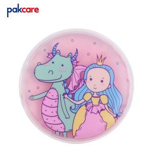 kids dino printed cold hot gel pack round  durable cake design soothing therapy microwave heated gel pad mini cooling ice pack