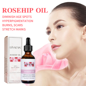 LIYALAN Private label bulk 100% Pure Rosehip Oil body Oil Cold Press Anti Aging anti stretch marks Rose Essential Oil