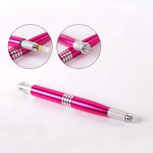 Multifunctional Anti-slip Stainless Steel Pen Holder Double Ended Manual Microblading Eyebrow Pen for Permanent Accessories