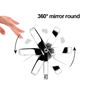 Non-slip table 360 degree Rotation 1x/3x/5x Magnification lighted bathroom led makeup mirror and led makeup mirror