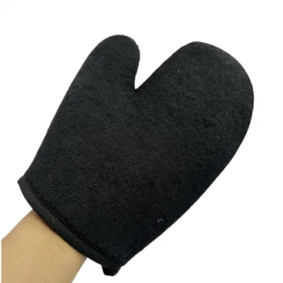 OEM Design Colored Hemp Black Bath Glove Mitt Scrubber Sponge for Men