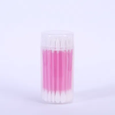 Portable Cosmetic Cotton Swab Colour Plastic Stick for Make up