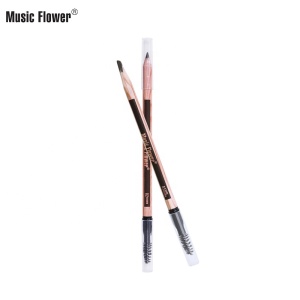 Private Label Makeup High Quality Cosmetic Lasting Waterproof Wholesale 12 PCS Eye Pen With Brush Double End Wood Eyebrow Pencil