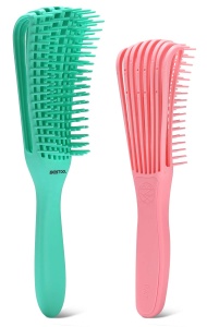 Private Logo One Piece, Plastic Handle Styling Hair Brush Wet Detangling Flexible Hair Brush/