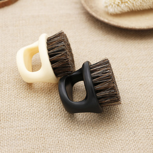 Ring Design Horse Bristle Men Shaving Brush Plastic Portable Barber Beard Brushes Salon Face Cleaning Razor Brush