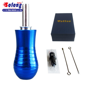 Solong Tattoo New Aluminum Tattoo Grip for All Coils & Rotary Tattoo Machine 30MM Full Adjustable with Needle G205