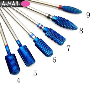 Tungsten Carbide Rainbow Coating Bits of Manicure Pedicure Tools Nail Drill Accessories