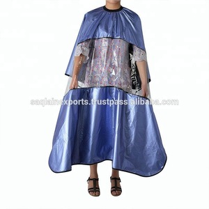 Unisex Hairdressing cape with transparent window salon professional haircutting Polyester waterproof Customized snap barber cape