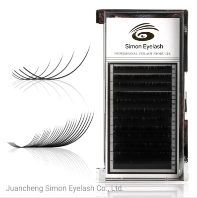 Wholesale Russian Volume Pre Made Fans False Eyelashes with Tweezers