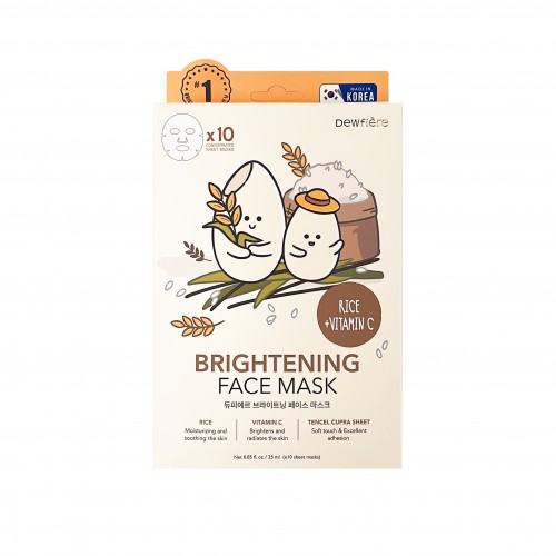 DEWFIERE BRIGHTENING FACE MASK - 10 PIECE SET
