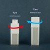 50ML Cosmetic Essence Square Rotating Refillable Airless Bottle Vacuum Dispenser