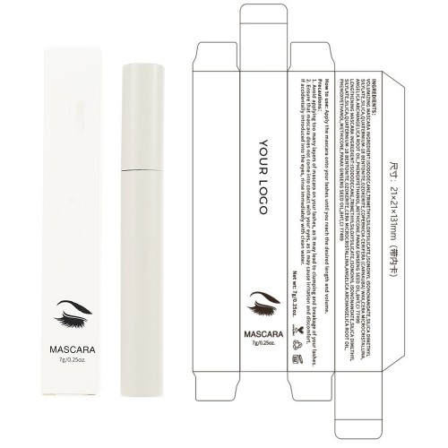 Customized cosmetic label thick and curled non-dyed mascara with waterproof and lengthening properties