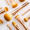 High Quality Custom Aluminum Handle 9pcs Brush Set – Rose Gold