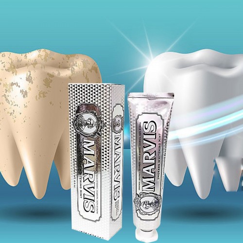 MARVIS Travel Mini Toothpaste Whitening Mint, Cinnamon, Black Forest