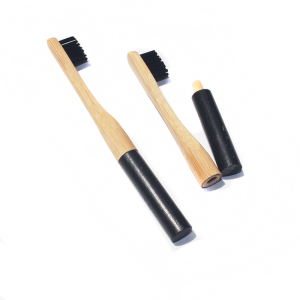 100% Biodegradable Soil Compostable Castor Oil  Bristles Replaceable Brush Head Bamboo Toothbrush