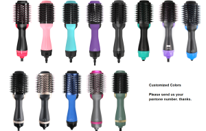 1000W Blow Dryer Electric Brush Cepillo Secador 3 in 1 Hair Straightening Curly Comb Volumizer Hot air Brush in Green Color