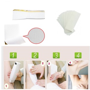 100x Non-woven Hair Removal Paper Depilatory Wax Strips Epilator Waxing Strip