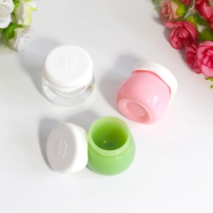 10g cute acrylic plastic cosmetic facial cream emulsion jar, honey fruit shape cream jar , lip balm container