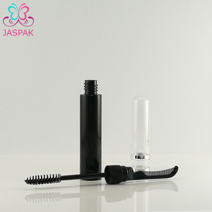 10ml Plastic White Black Round Mascara Tube With Comb Brush