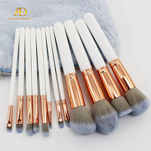 2019 new style beauty makeup tools 12pcs fiber private label  makeup brush set professional