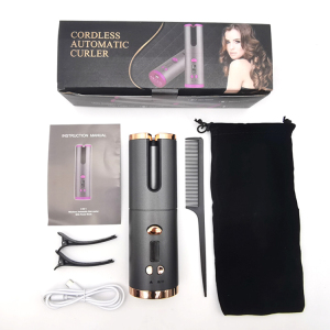 2021 hot sale amazon ceramic electric auto wireless cordless hair curler automatic hair curler hair curler