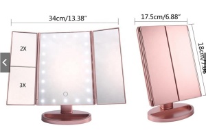 24 Bulbs Rechargeable Portable Beauty Makeup Morden Vanity Led Mirror with led light