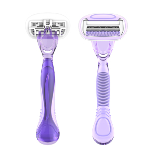 4 razor blade disposable ladies shaving razor with new style and design