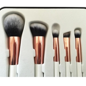 5 pcs Beauty Cosmetics Makeup Brushes for Travel OEM Makeup Brush Set with Tin Box