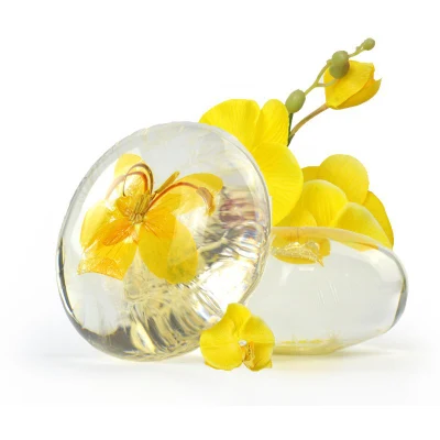 Beauty Cosmetics Skin Care Exfoliating Deep Cleansing Yellow Phalaenopsis Handmade Soap