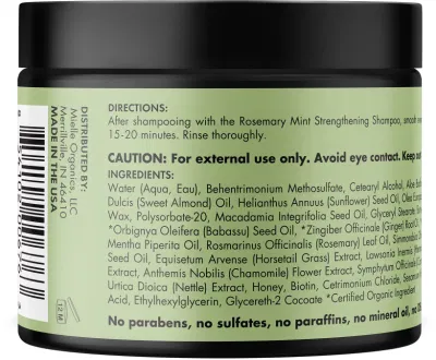 Beauty Cosmetics Skin Care Moisturizing Hair Repair Rosemary Mint Strengthening Hair Mask