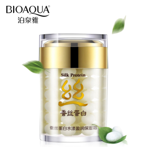 BIOAQUA Brand Silk Protein Deep Moisturizing Face Cream Shrink Pores Skin Care Anti Wrinkle Cream Face Care Whitening Cream